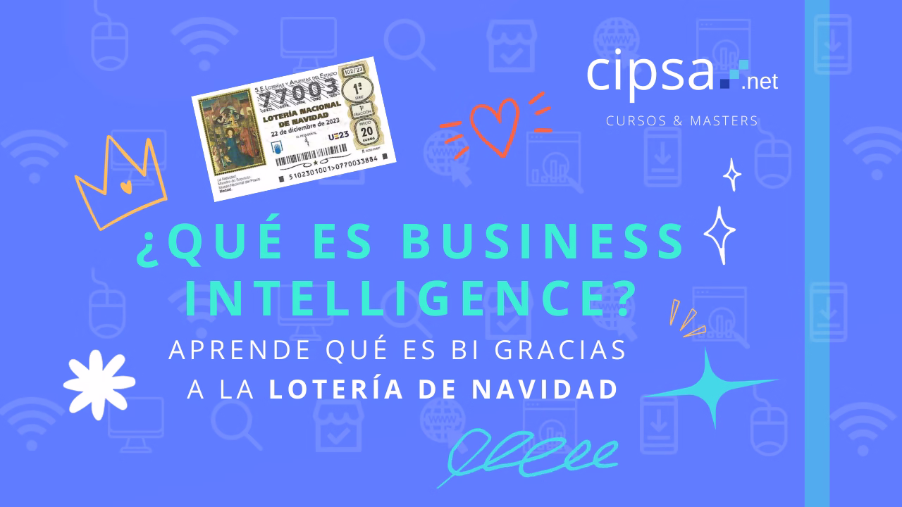Aprende Business intelligence gracias a la loteria de Navidad. ¿Qué es Business Intelligence?, y ¿qué tiene que ver con la lotería de Navidad? Business Intelligence (BI) es un conjunto tecnologías que permiten recopilar, analizar y visualizar datos del pasado para obtener información estratégica de tendencias de uso y consumo, que les ayudan a tomar mejores decisiones y prevenir el futuro de los diferentes campos de negocio que se investiguen.