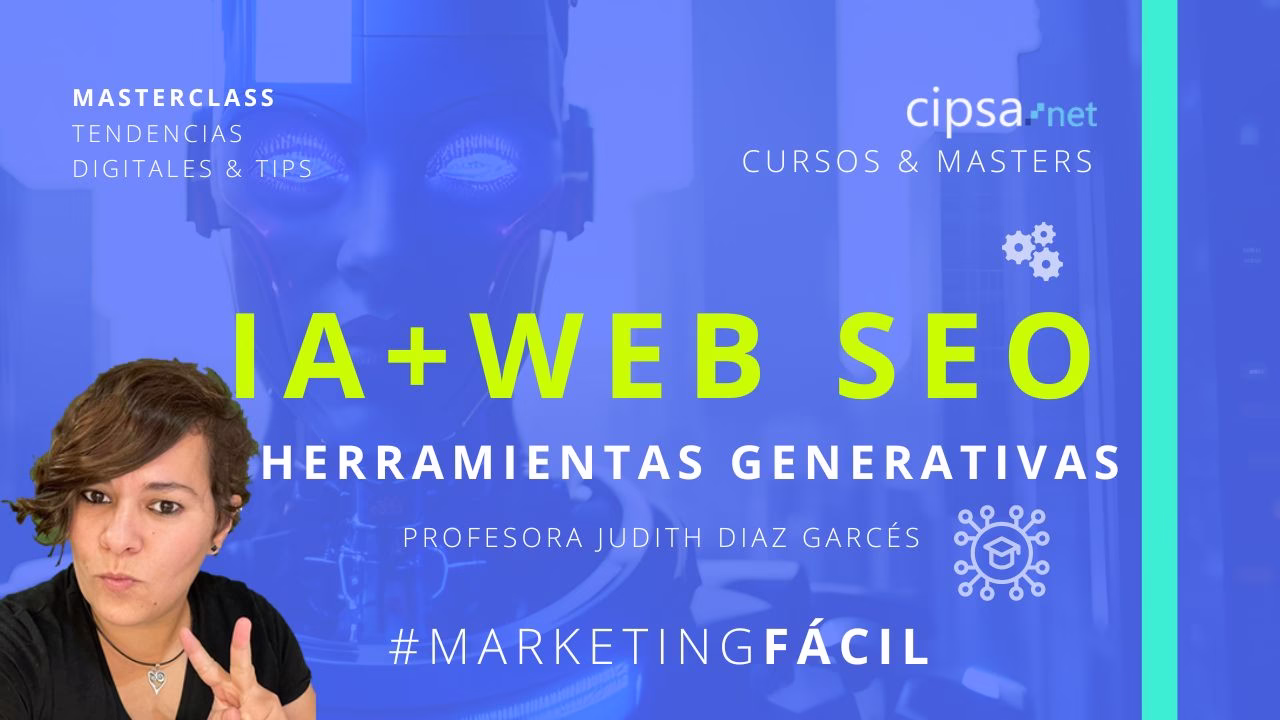 ?La IA puede ser nuestra gran aliada para crear todo tipo de contenidos digitales, también Web, diseño, logos, dominios, eslógans, call to actions perfectos, y por lo tanto aplicar para crear el SEO ideal para tus proyectos. ?Pon a trabajar la IA gratis para ti con herramientas generativas de ideas y contenidos textuales y multimedia, código, programación, chat bots y ¡todo gratis! (También lo puedes programar tu mismo si quieres) ?En esta Masterclass mostraremos como crear una Web SEO profesional desde cero con herramientas IA gratis. Profesora Judith Díaz Garcés Master Marketing Digital CIPSA Barcelona Bilbao Link: https://cipsa.net/herramientas-ia-para-crear-web-y-seo/ . . . #bilbao #cursosbilbao #mastersbilbao #pymesbilbao #vizcaya #aprendeenbilbao #estudiaenbilbao #estudiaIA #cursosIAbilbao #cursosMarketingbilbao #marketingbilbao #SEOBilbao #WebBilbao #estudiaconmigoBilbao #masterclassbilbao #tipsIA #herramientasIAgratis
