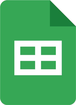 Logo Google Sheets - Curso Google Sheets