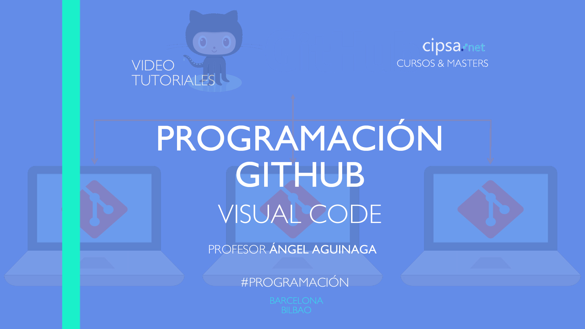 video tutoriales github visual code programación