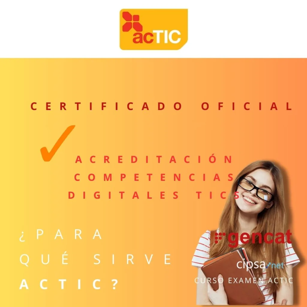 actic certiicación oficial gencat cursos examenes barcelona oposiciones trabajos públicos reciclaje profesional digitalizacion
