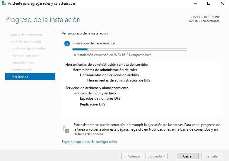 Instalar y Configurar un DFS en Windows Server 2016 4