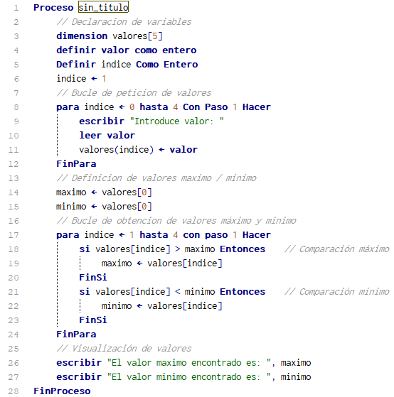 Ejemplo Código Pseint Programación Visual