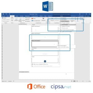 tutorial word office paginación por secciones