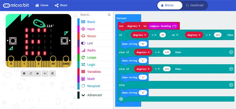 MakeCode (Microsoft) Programación Visual