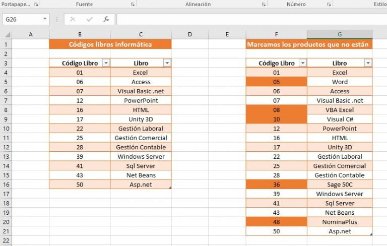 Trucos Excel Comparar Y Marcar Dos Tablas De Datos 2513