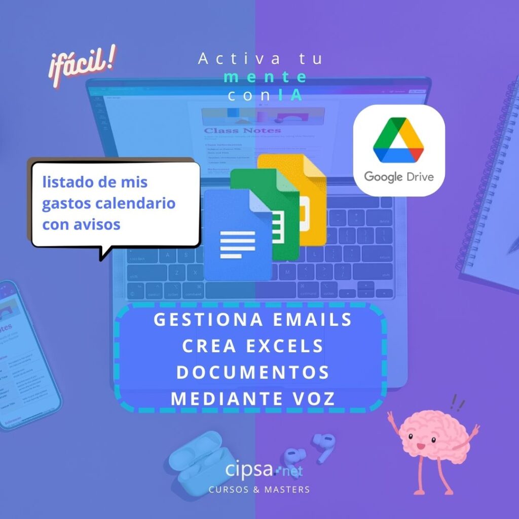 gestion de gmail y hojas de cálculo en Google Sheets con voz y con IA de Google