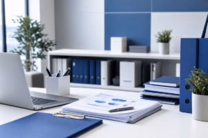 apoyo administrativo RH - office environment with human resources staff discussing paperwork, professional | CIPSA