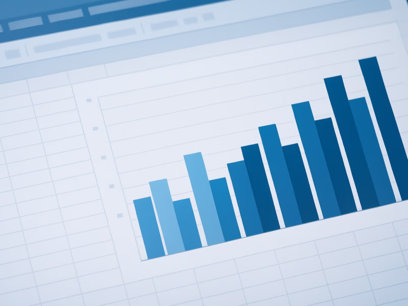 cómo hacer gráficos Excel - a professional-looking Excel sheet with a colorful bar graph, professional style | CIPSA