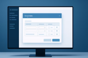 crear base de datos - professional database interface on computer screen, showing table creation windo | CIPSA