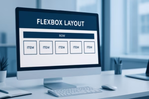 CSS3 Flexbox - web designer working with flexbox layout on computer screen, professional style, | CIPSA