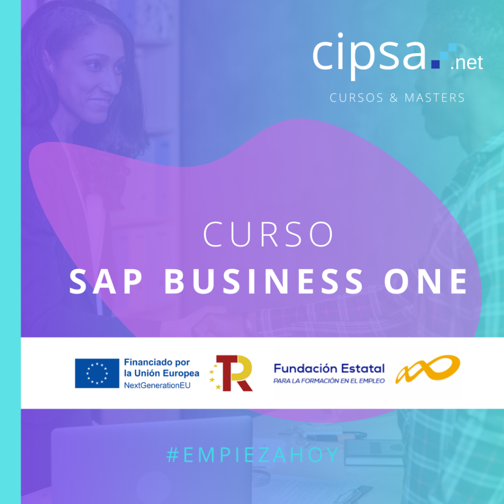 💙 Curso Sap Business One Aplicación de gestión digital de empresas que te ayuda a informatizar todos los procesos: Almacén digital. Gestión de stock. Factura digital. Proveedores. Logística. ETC. Formación adaptada a cada empresa y profesional según su nivel, ritmo de trabajo y disponibilidad. CAMPUS VIRTUAL TUTORÍAS PERSONALIZADAS VIDEO TUTORIALES SEGUIMIENTO CONSTANTE EJERCICIOS PROFESIONALES