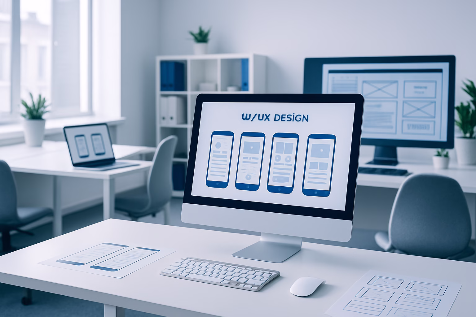 cursos de diseño web - A modern web design office environment showing diverse young professionals worki | CIPSA