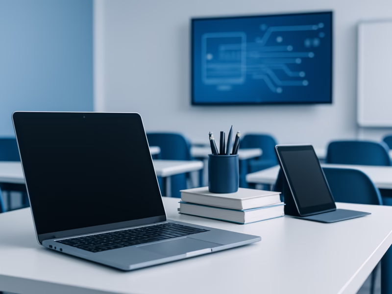 cursos ofimática Barcelona - descripción en inglés para DALL-E, professional photography style, no text no lo | CIPSA