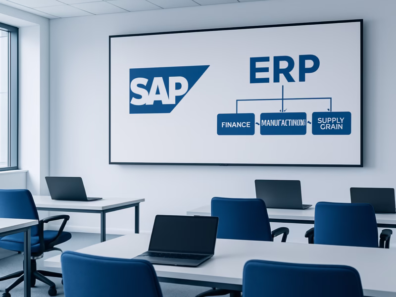 cursos SAP y ERP - people attending a professional SAP and ERP training session, professional photo | CIPSA