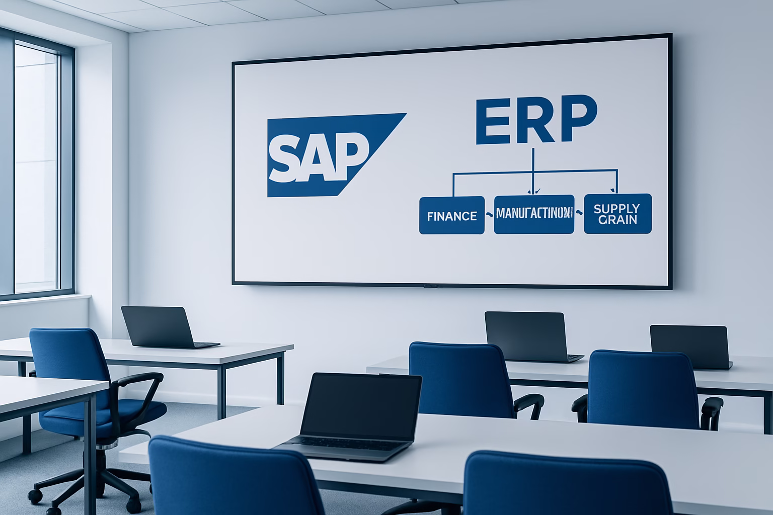 cursos SAP y ERP - people attending a professional SAP and ERP training session, professional photo | CIPSA