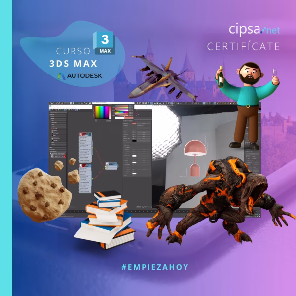 curso 3d s max autodesk oficial certificación cipsa escuela barcelona bilbao