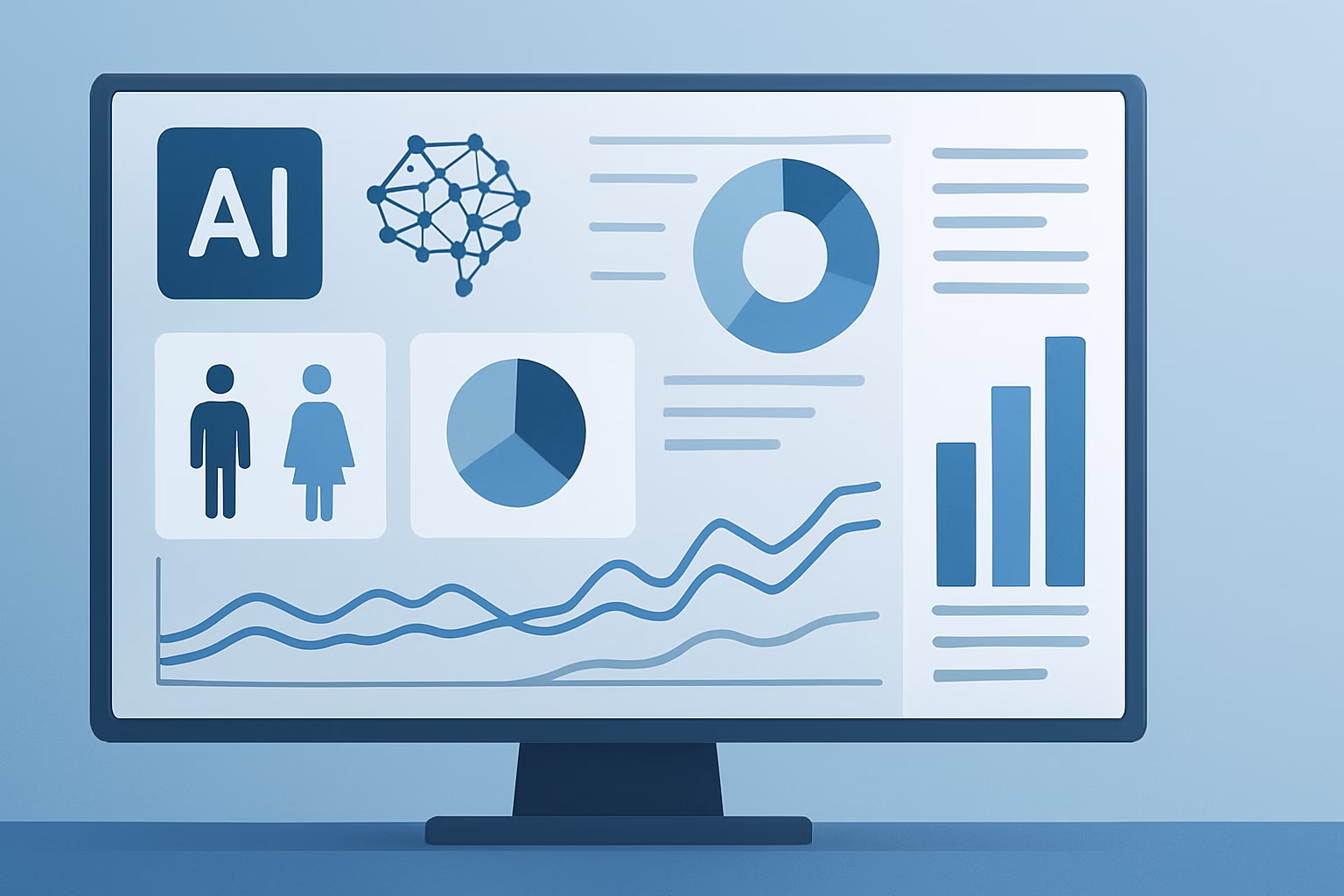 IA gestión personal - AI dashboard displaying HR analytics data in an interactive and intuitive manner | CIPSA