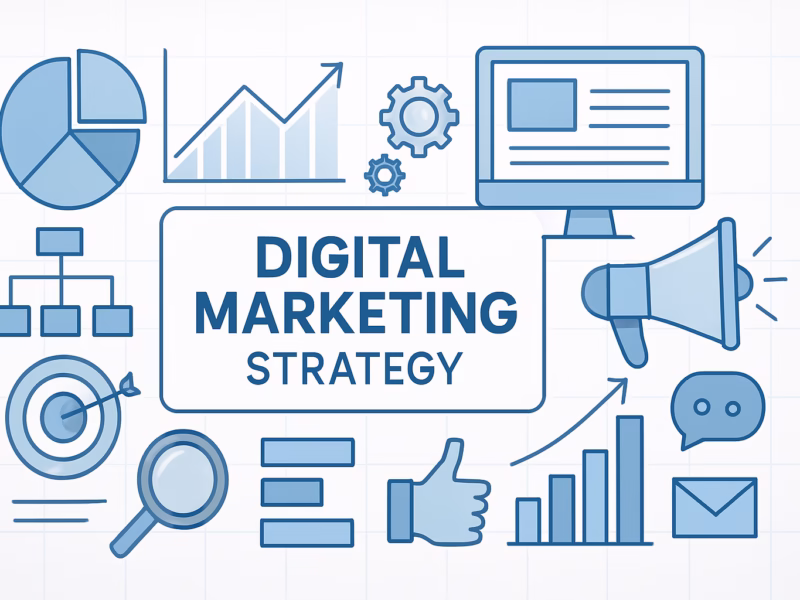 Inbound Marketing 2026 - detailed depiction of a modern digital marketing strategy plan, professional sty | CIPSA