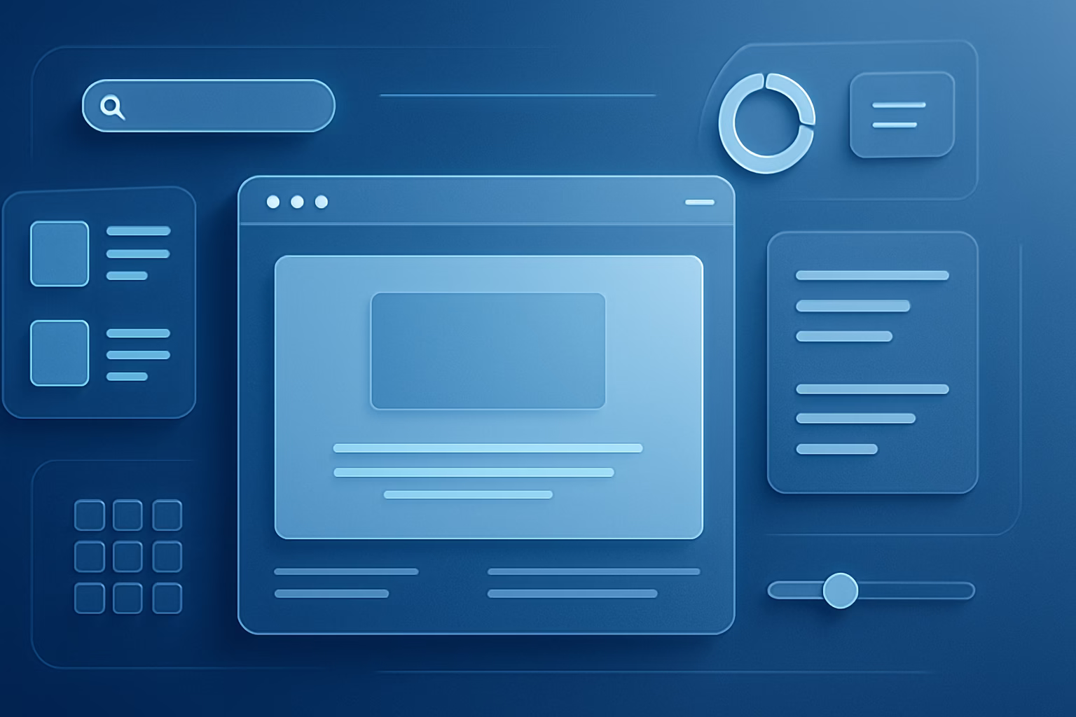 JavaScript vs jQuery - futuristic web design interface with interactive elements, professional style, n | CIPSA