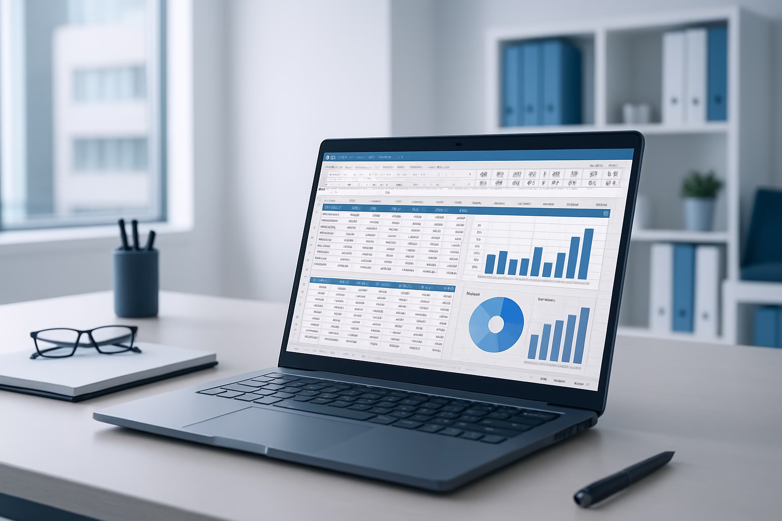 Macros Excel 2016 - professional office environment, person using Excel 2016 on a modern laptop, nat | CIPSA