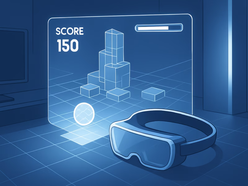 Unity AR 2026 - futuristic augmented reality game developed with Unity, professional style, no t | CIPSA