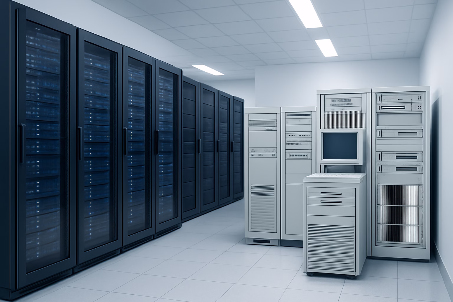 Windows 2012 R2 - modern server room with legacy systems, professional style | CIPSA