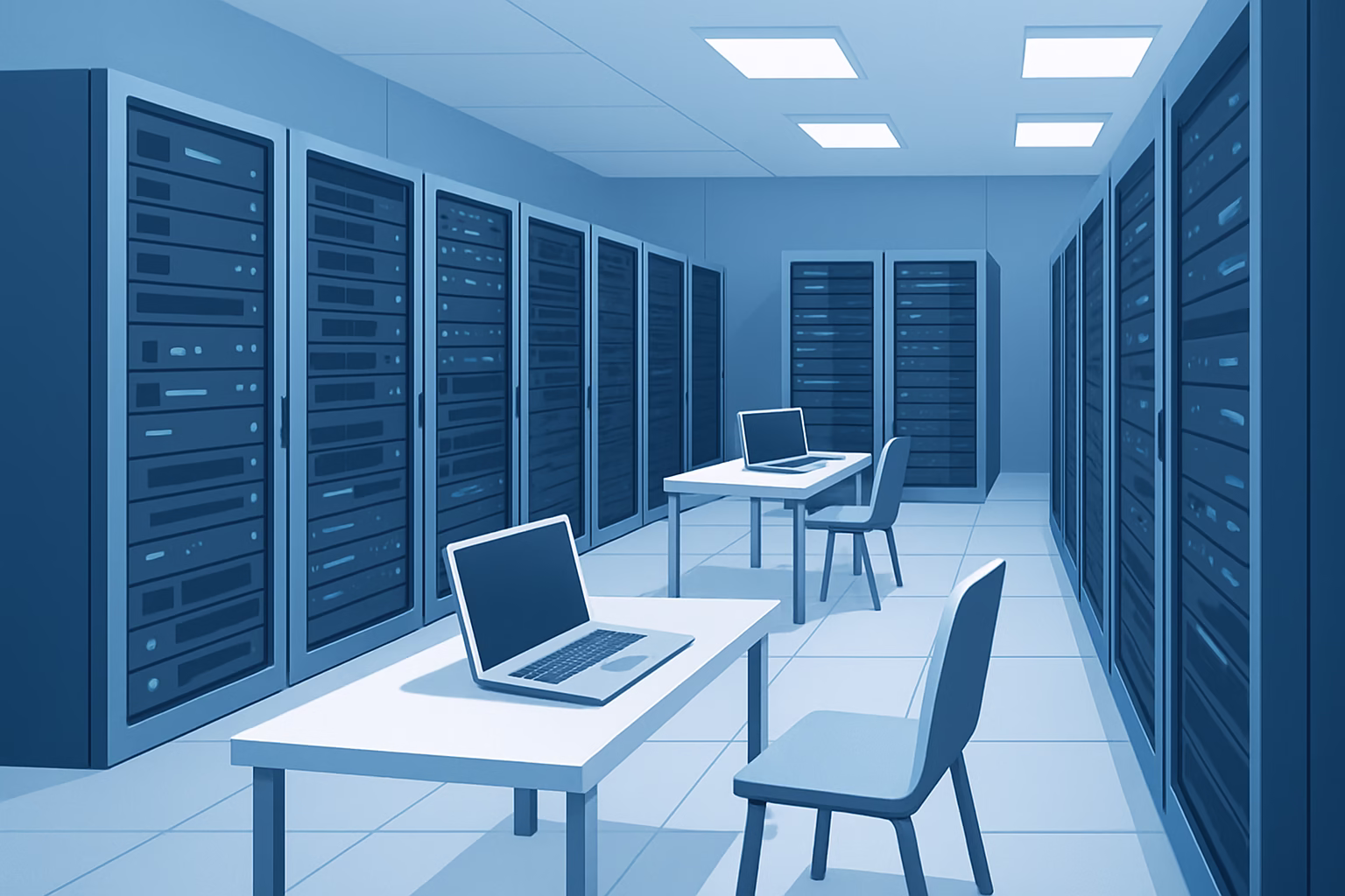 Windows 2012 R2 - IT professionals in a server room, professional style | CIPSA